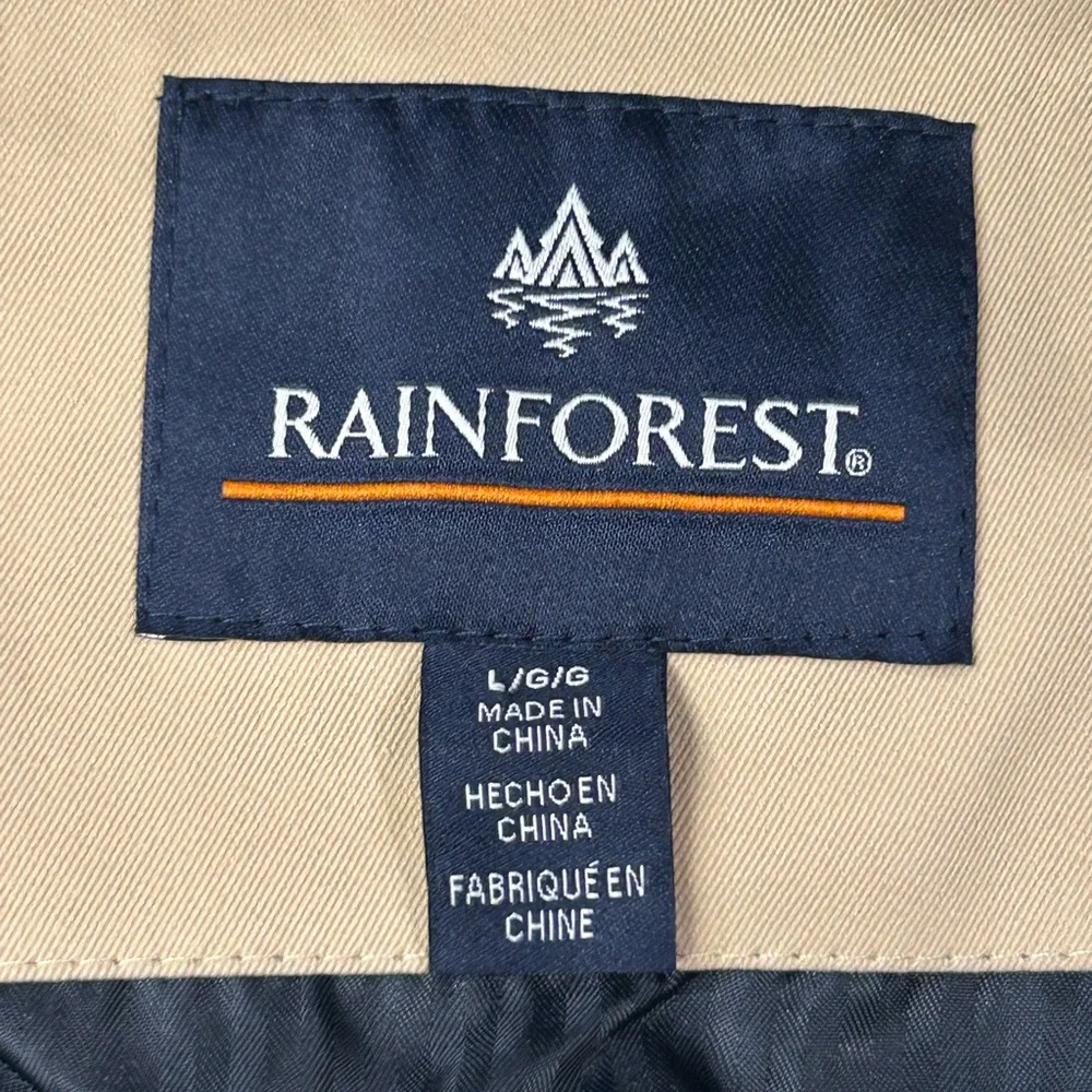 RAINFOREST Men's Drylander Tech Khaki Chore Jacket NWT L Water‎ Wind Resistant